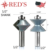 Tideway Carbide IND R17032608 1" Edge Banding Tongue Groove 1/2 shank router bit
