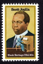 Scott #2044 20¢ Scott Joplin Black Heritage Single Stamp - MNH