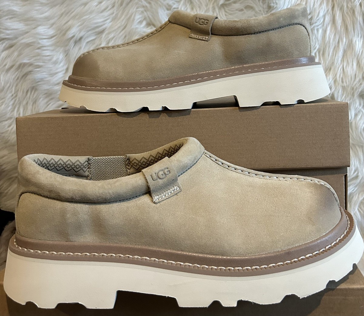 UGG Tasman Lug Slipper In Mustard Seed-New with Original Box