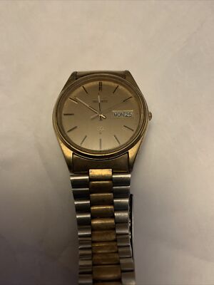 vintage old Seiko GOLD watch band is exe crystal is exe