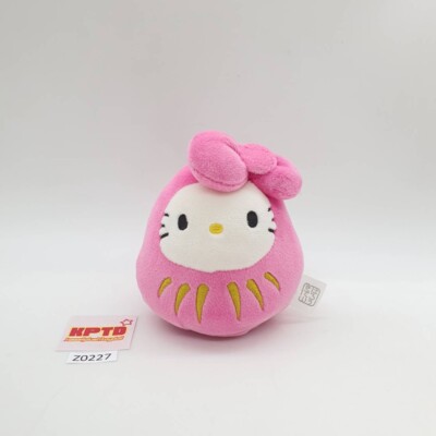 Hello Kitty Daruma Z227 Mochi Mochi Sanrio 2017 Keychain Plush 4'' Tag Doll Japan