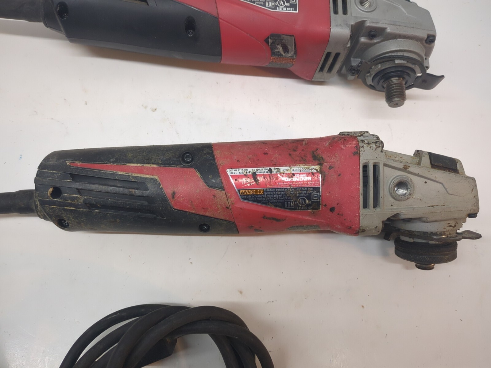 LOT OF 2 Milwaukee 611733D BROKEN 13 Amp 5 In. Angle Grinder Dial