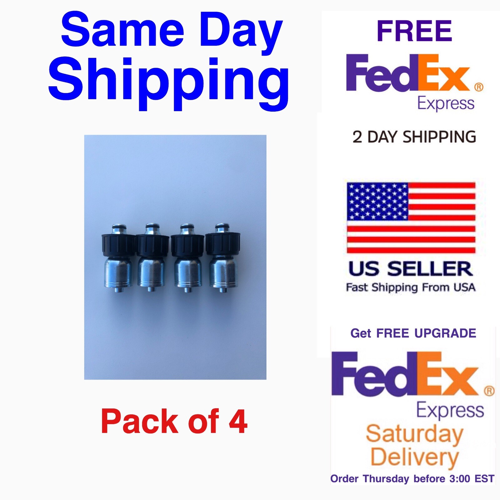 KAR-06-22 Karcher Pressure Washer HYDRAULIC  HOSE FITTING 3/8 Hose x M22, 4 PACK