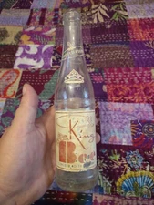 Vintage King Bee ACL 9oz Glass Soda Bottle Concord, NC Used Collectible 