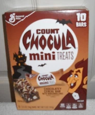 #11982 General Mills 2021 Count Chocula Halloween Chocolatey Cereal Bars 10 Ct.