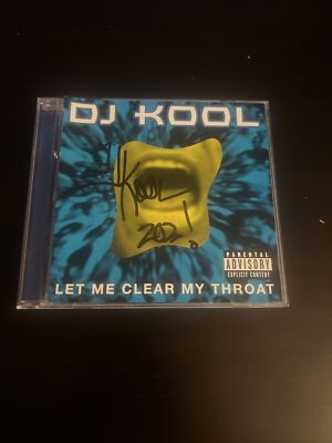 Dj Kool Signed Let Me Clear My Throat Cd Beckett Coa Hip Hop