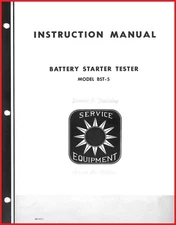 SUN Electric Corp. Battery Starter Tester BST-5 BST5 Owner's Instruction Manual