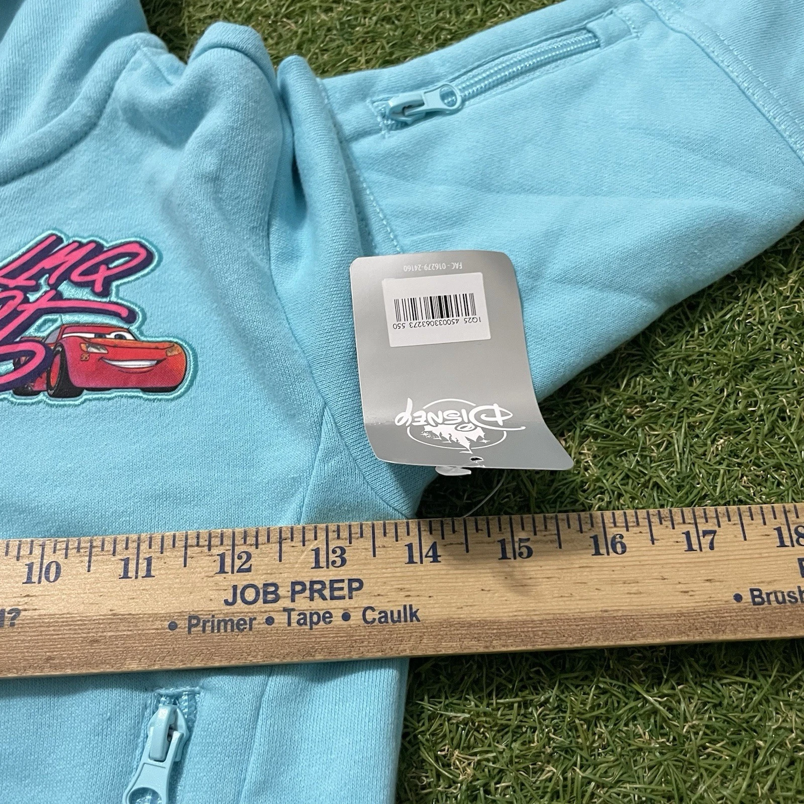 ALEXANDER MCQUEEN Felpa con cappuccio zip Lightning McQueen bambini ragazzi taglia 4 auto film Disney nuova con etichetta