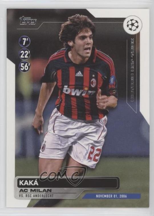 2023-24 Topps UEFA Club Competitions Historic Hat Tricks Kaka Kaká #HH-1 r7o