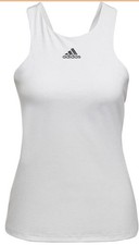 NWT ADIDAS Classic Sports Y-TANK Tennis Golf Top - WHITE Aeroready Sz Large