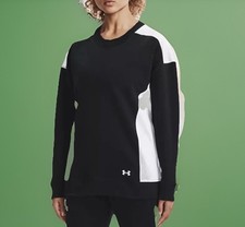 Under Armour Fleece Crewneck Sweatshirt Womens S Oversized Mesh Accents UA NWT
