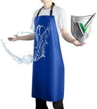 Waterproof Bib Apron Heavy Duty Vinyl Dishwasher Apron for Men Women