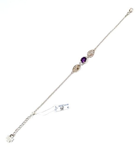 Sterling Silver Amethyst Bracelet Jewelry