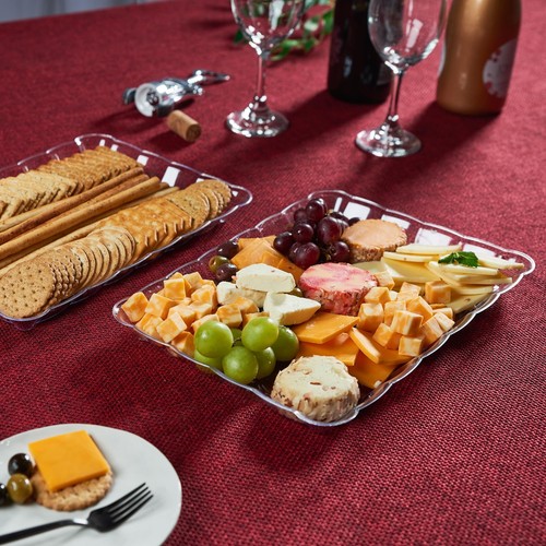 Plastic Serving Trays - Serving Platters Rectangle 9X13 Disposable Party Dish... - Picture 2 of 9