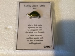 Lucky Little turtle pin with gift card