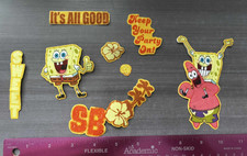 Sponge Bob, Patric Star Pre-Cut Iron on Fabric Appliques