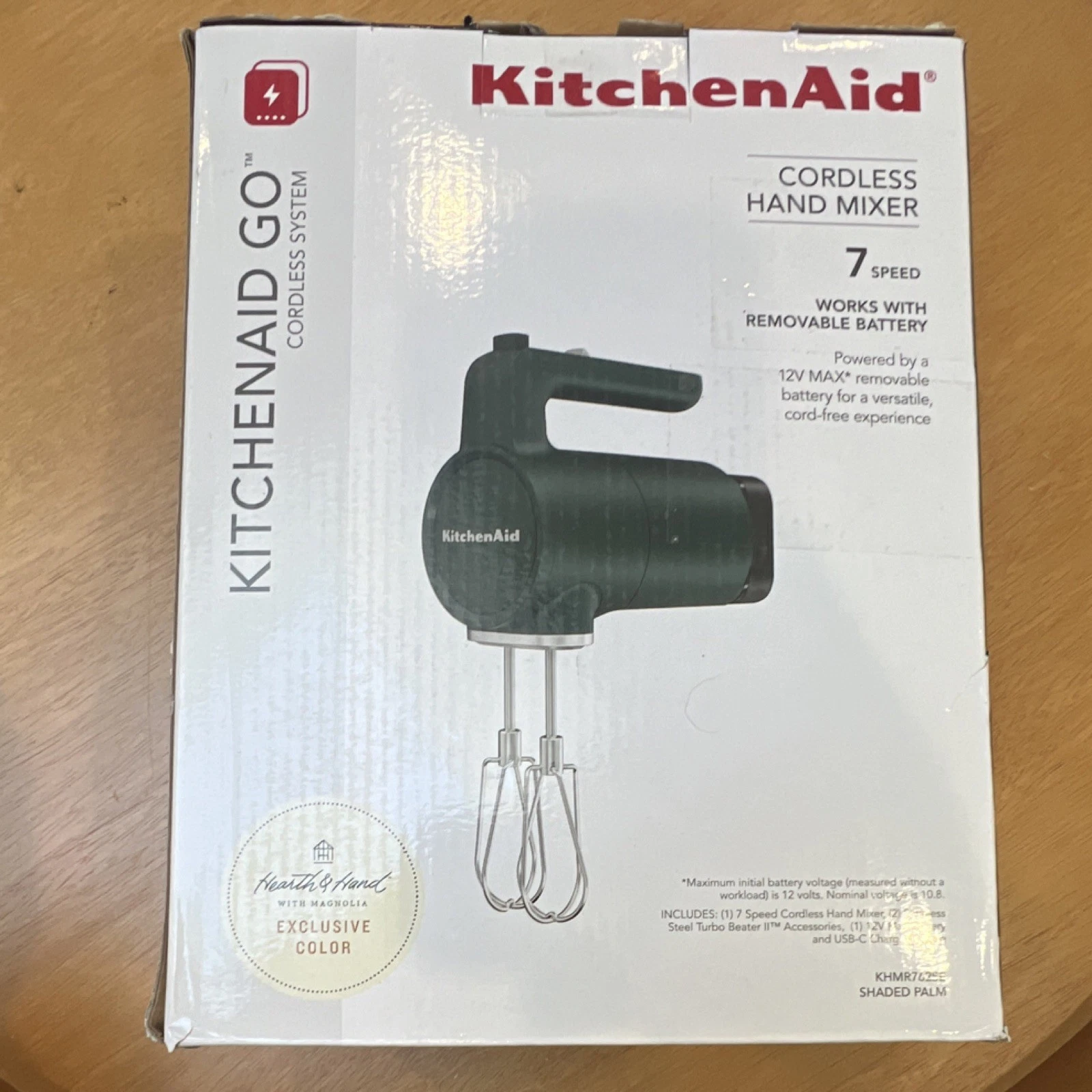 KitchenAid Cordless Hand Mixer 7-Speed Removable Battery KHMR762SE Shaded Palm
Opens in a new window
