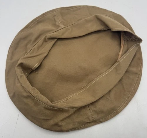 Vintage WW2 era US Army Officers Khaki Visor Hat Cap Cover Military Dress