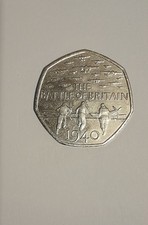 1940 The Battle of Britain 50p Good Condition Coin Fifty Pence