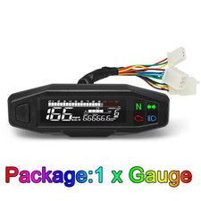 AD Tachimetro Universale per Moto Misuratore Di Velocità Digitale Contagiri a LE