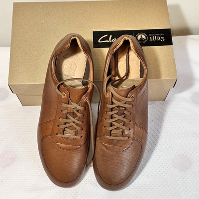 New Clarks Trigenic-Triturn Race Extra Light Tan-Leather Shoes Sz