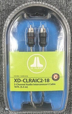 JL Audio XD-CLRAIC2-18 2-Channel RCA Cable 18ft (5.49 m) Audio Interconnect NEW