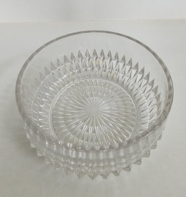 Kleine antike Kristallglas Schale 11 cm, Relief Scherbenmuster