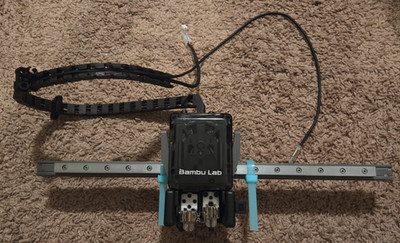 H2D Tool Head with X-Axis Assembly, Toolhead Front Cover, and Dual Extruder Unit