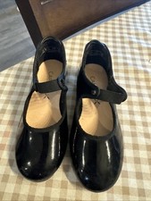 Capezio Black Tap Shoes Children's Black Patent Size 11ww