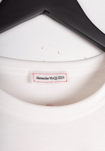 Original Alexander McQueen Logo Men Long Sleeve T Shirt Top Size M B201 - Picture 6 of 8