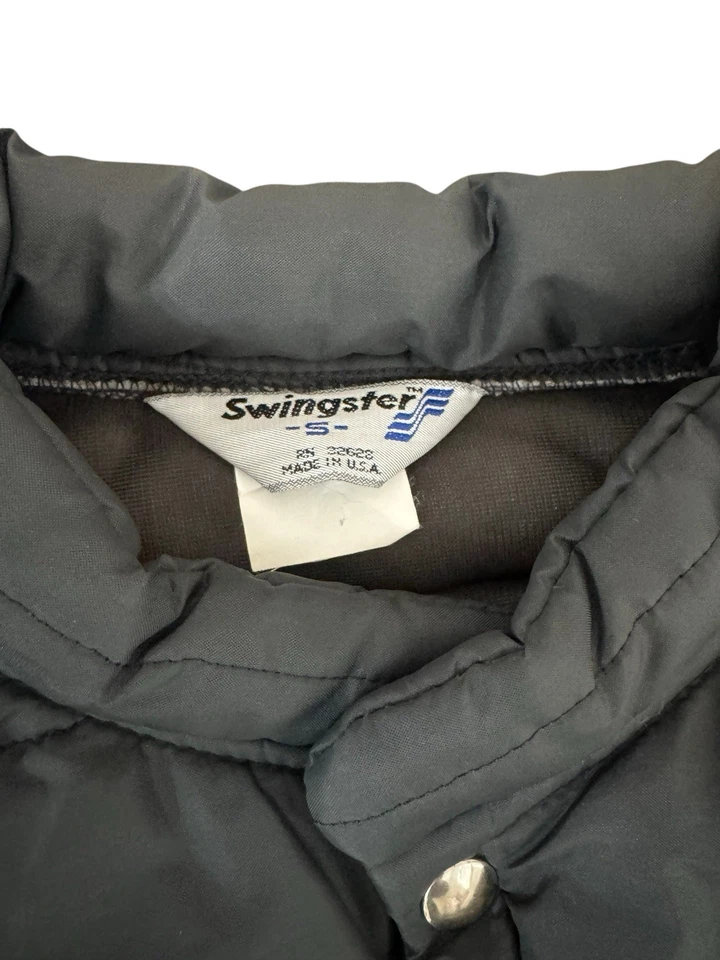 Chaleco acolchado retro Gorpcore Farm S de colección 🇺🇸John Deere Swingster negro Foto 4 de 4