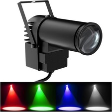 U King Pinspot Light for Disco Ball 512 DMX 10W RGBW Mirror Ball Spotlight LE...