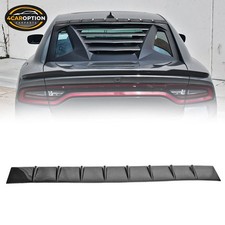Rear Roof Spoiler Fits 11-23 Dodge Charger Ikon Shark Fin Carbon Fiber Print Rear Roof Spoiler Fits 11-23 Dodge Charger Ikon Shark Fin Carbon Fiber Print