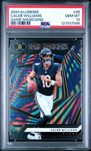 PSA 10 Caleb Williams RC 2024 Illusions Game Magicians #25 Bears