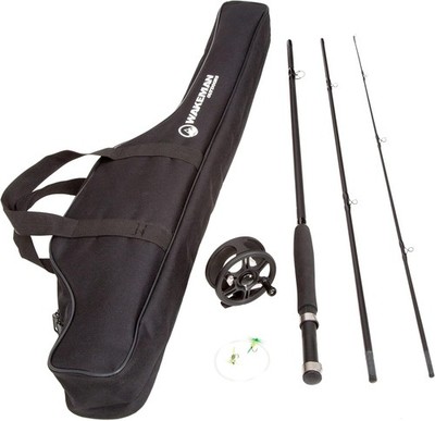 Outdoors Fly Fishing Rod & Reel Combo Starter Kit W/ Case & Accessories