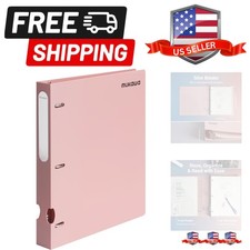 1 Inch 3 Ring Binder, D-Ring Binder Holds 250 Sheets, PP Cover with Writable ...