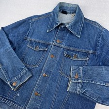 Vintage Sears Roebucks Denim Jacket Mens 44 Trucker Jean Selvedge 70s Distressed