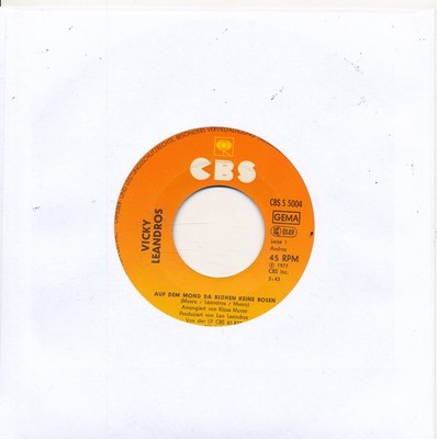 Auf dem Mond da blühen keine Rosen - Vicky Leandros - LC Single 7'' Vinyl 260/14