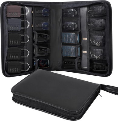 Portable Zippered Key Case,Car Key Holder Leather Key Organizer