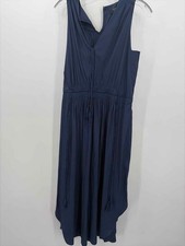 Pre-Owned Tahari Navy Size Medium Midi Sleeveless Dress