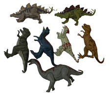 Poseable Dino Dinosaur Action Figure Toy Lot of 7 Kid Galaxy TESTED