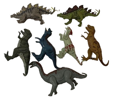 Poseable Dino Dinosaur Action Figure Toy Lot of 7 Kid Galaxy TESTED