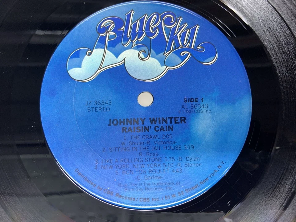 Johnny Winter Raisin' Cain US LP [38412ER] - Image 2 of 2