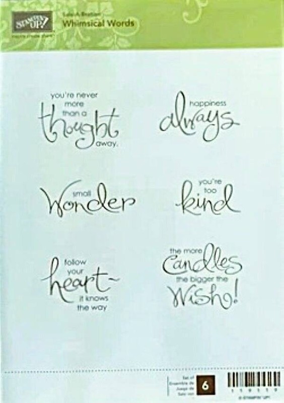 Rubber Stamp Set ~ Stampin' Up Whimsical Words ~ HTF