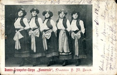 Ak Damen-Trompeter-Corps Humoresk, Direktor Bruck - 4854173