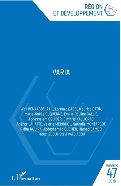 Varia 47 Collectif Taschenbuch 130 S. FranzöSisch 2022 Editions L'harmattan-image