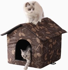 Outdoor Cat House Cat House for Outdoor and Indoor Use - Waterproof Shelter f