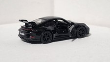 Porsche 911 Gt3 Black Diecast Model Car Toy W Opening Doors 164