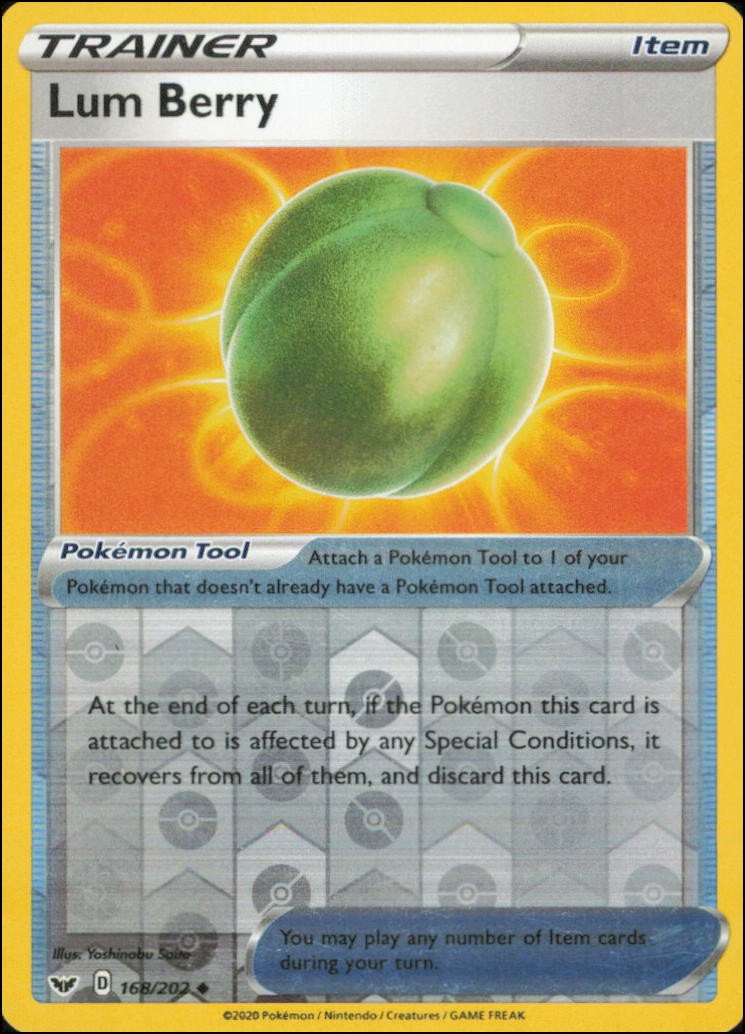 Pokemon - Lum Berry #168/202 - SWSH01: Sword & Shield Base Set Reverse Holo