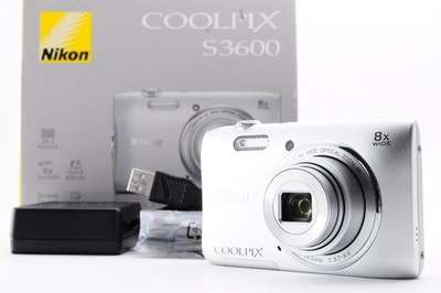 Nikon Coolpix S3600 Silber Excellent+5 Kompakt Digitalkamera Y3654